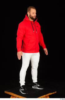  Dave black sneakers dressed red hoodie standing white pants whole body 0008.jpg